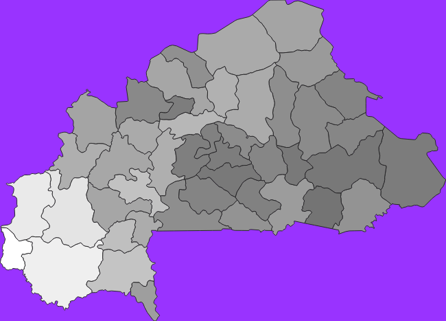 Burkina Faso elevation map
